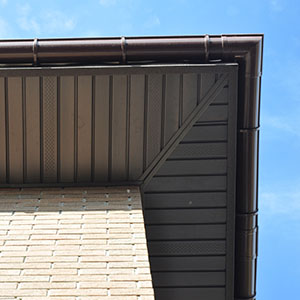 Brown Soffit on brick house